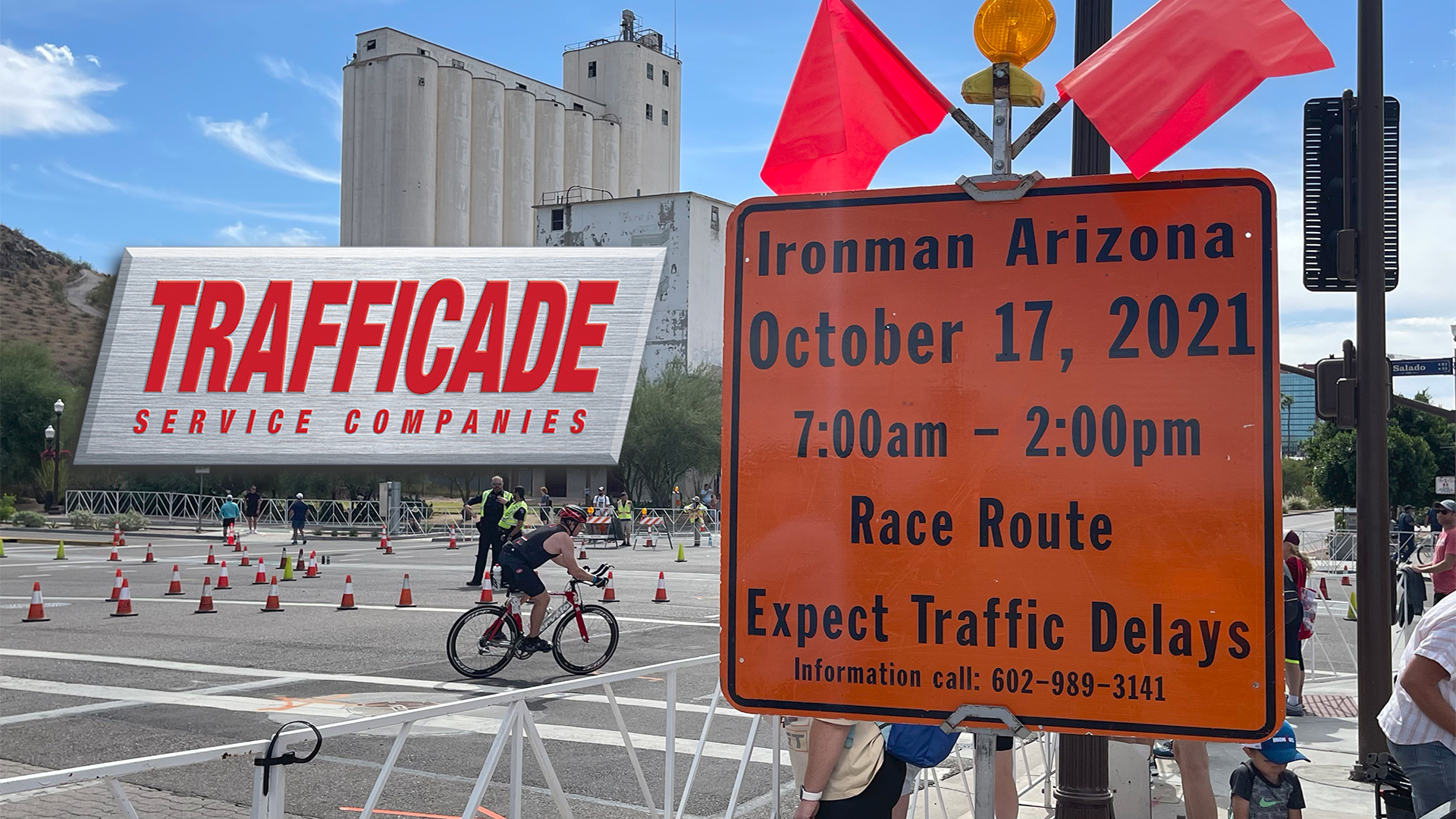 Traffic Control Equipment provided for Ironman 70.3 Tempe, AZ Trafficade